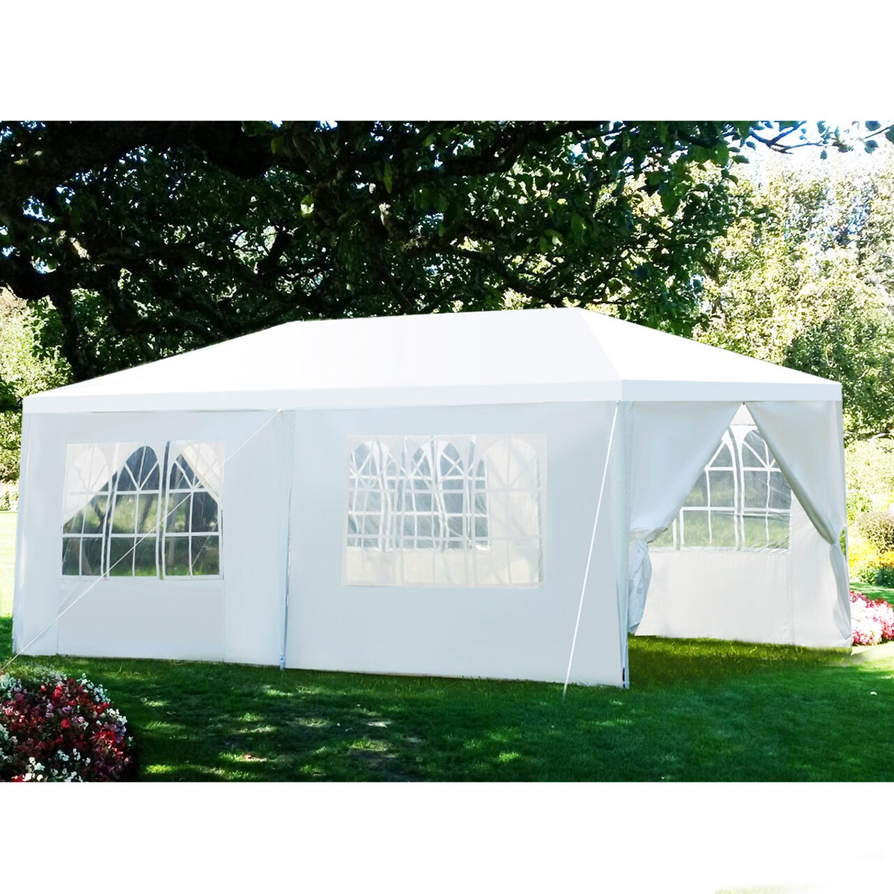 10X20 Heavy Duty Canopy Party Gazebo Cater Event Wedding Tentw/Side Walls